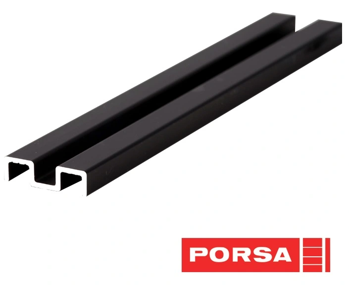 Porsa sort aluminiums underskinne 60 cm.